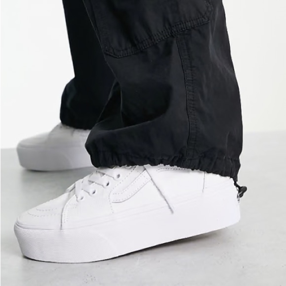 Vans White Sk8-Hi Tapered Stackform Sneakers 8.5 white color